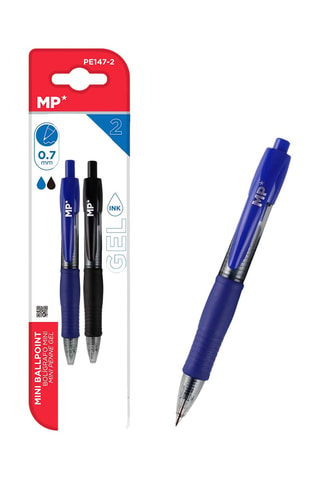 2 penne a sfera - Inchiostro blu e nero