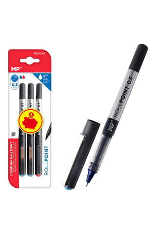 3 penne GS - Inchiostro blu, nero e rosso