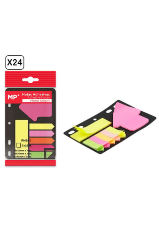 24 bloc-notes adesivi per raccoglitori - 7 x 25 fogli