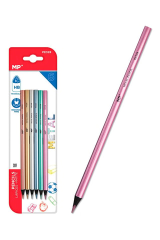 6 matite colorate - Dorato e argentato