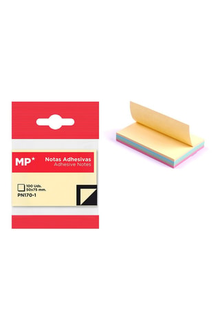 12 bloc-notes adesivi - Multicolore - 50 x 75 mm