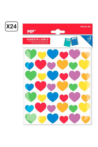 24 x 2 fogli di etichette adesive - Multicolore