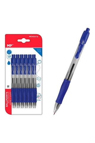 12 penne a sfera - Inchiostro blu