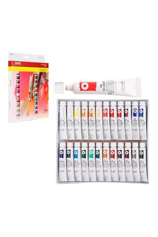 24 tubetti di pittura a olio - 24 x 12 ml - Modello casuale