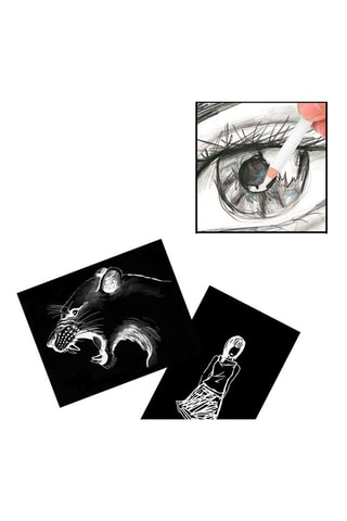 12 matite carboncino - Bianco