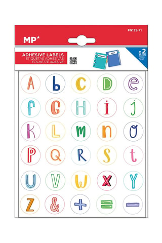 24 x 2 fogli di etichette adesive - Multicolore