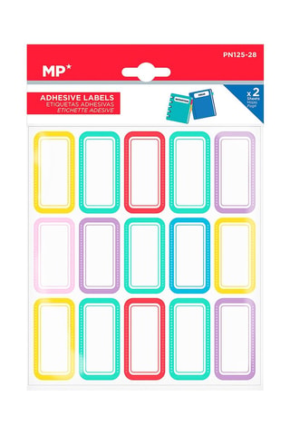 24 x 2 fogli di etichette adesive - Multicolore