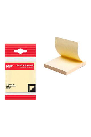 12 bloc-notes adesivi - Giallo - 75 x 75 mm