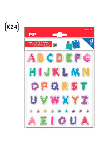 24 x 2 fogli di etichette adesive - Multicolore