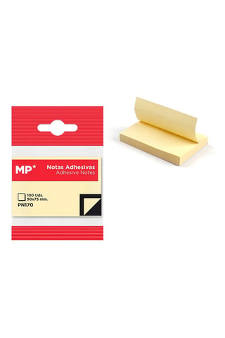12 bloc-notes adesivi - Giallo - 50 x 75 mm