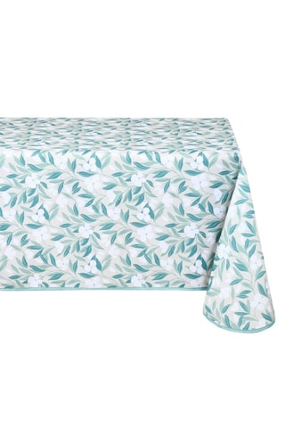 Mantel rectangular de fibras de bambú Darla - Turquesa