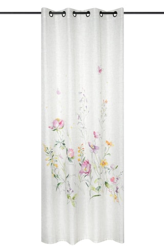 Cortina de fibras de bambú Rita - Blanco - 135 x 260 cm