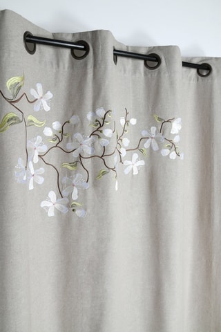 Cortina de fibras de bambú Printemps - Beige - 140 x 260 cm