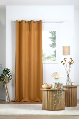Cortina de fibras de bambú Milton - Mostaza - 135 x 240 cm
