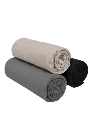 3 sábanas bajeras de algodón 57 hilos/cm² - Gris y beige