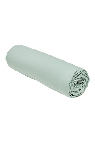 Sábana bajera de algodón bio 57 hilos/cm² Organic - Celeste
