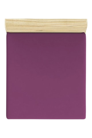 Sábana bajera de algodón 61 hilos/cm² - Violeta