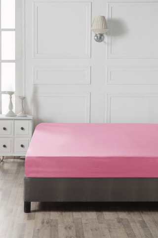 Sábana bajera de algodón reforzado 117g/m² - Rosa