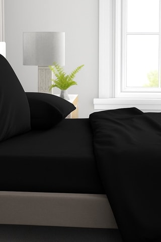 Sábana bajera de microfibra 82 g/m² - Negro