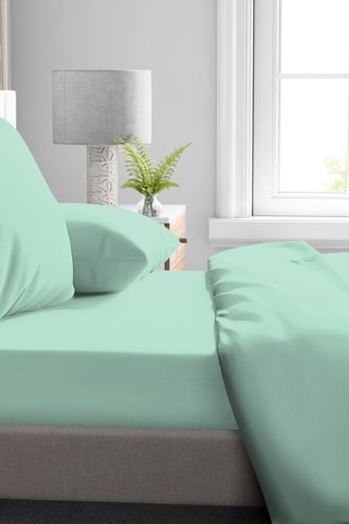 Sábana bajera de microfibra 82 g/m² - Verde agua