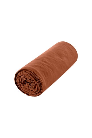 Sábana bajera de algodón 57 hilos/cm² - Paprika