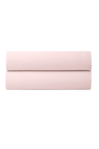 Sábana bajera de percal de algodón 80 hilos/cm² Julian - Rosa
