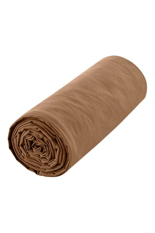 Sábana bajera de algodón 57 hilos/cm² - Topo