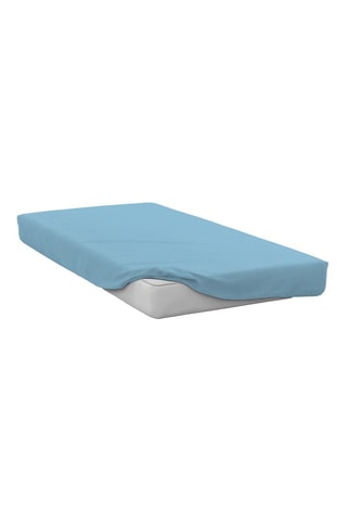 2 sábanas bajeras - Celeste y azul pato