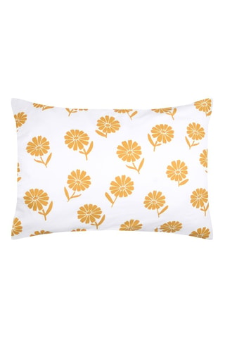 Funda de almohada de algodón Blandine - 78 hilos/cm² - Mostaza