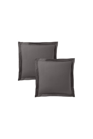 Funda de almohada de algodón 57 hilos/cm² - Antracita