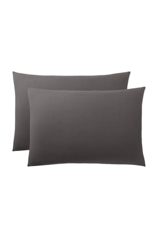 Funda de almohada de algodón 57 hilos/cm² - Antracita