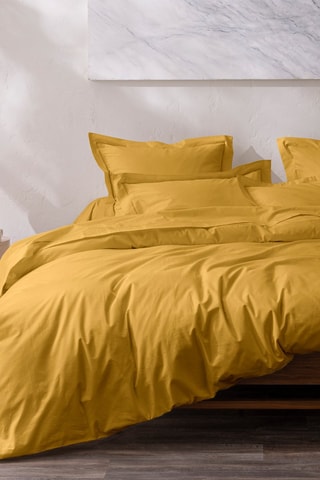 Funda de almohada de percal de algodón 80 hilos/cm² Julian - Mango