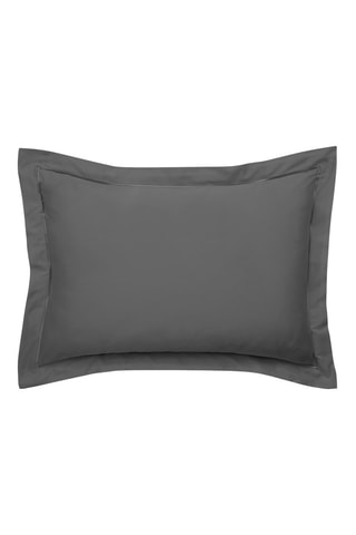 Funda de almohada de satén de algodón 120 hilos/cm² Prestige - Antracita