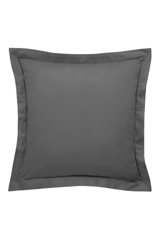 Funda de almohada de satén de algodón 120 hilos/cm² Prestige - Antracita