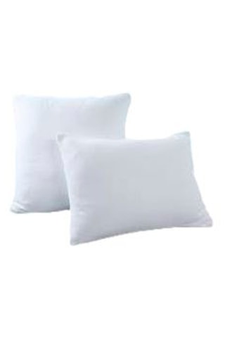 2 fundas protectoras de almohada de algodón - Blanco