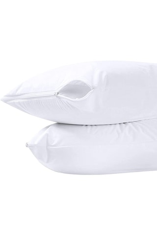2 protectores de almohada de rizo impermeable antiácaros