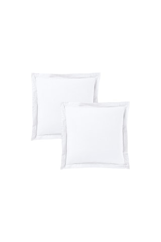 Funda de almohada de algodón 57 hilos/cm² - Blanco