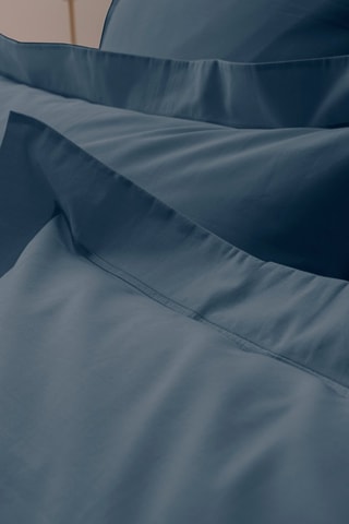 Funda de almohada de percal de algodón 80 hilos/cm² Julian - Azul