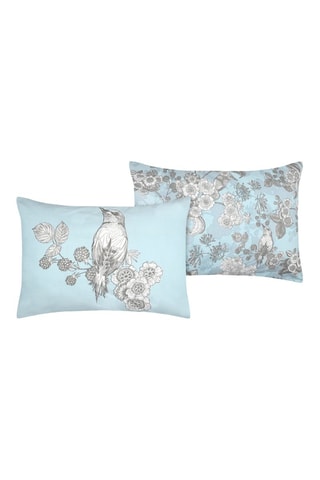 Funda de almohada de fibras de bambú Merula - Celeste