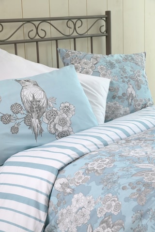 Funda de almohada de fibras de bambú Merula - Celeste