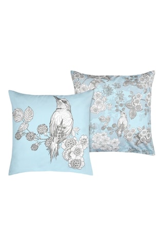 Funda de almohada de fibras de bambú Merula - Celeste