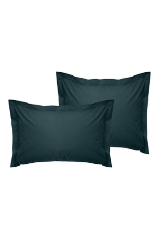 2 fundas de almohada de algodón reforzado 57 hilos/cm² Tonne Mavie - Verde abeto