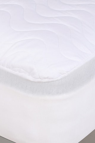 Protector de colchón de algodón 57 hilos/cm² - Blanco
