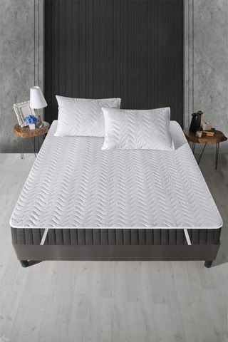 Protector de colchón Quilted Alez - Blanco