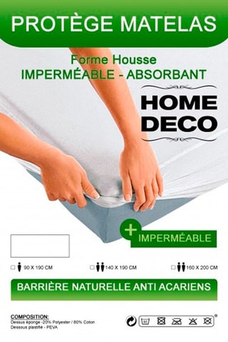 Protector de colchón impermeable y antiácaros - Blanco