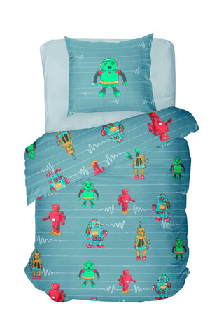 Juego de nórdico de algodón 57 hilos/cm² Vintage Toys -  
Gris oscuro