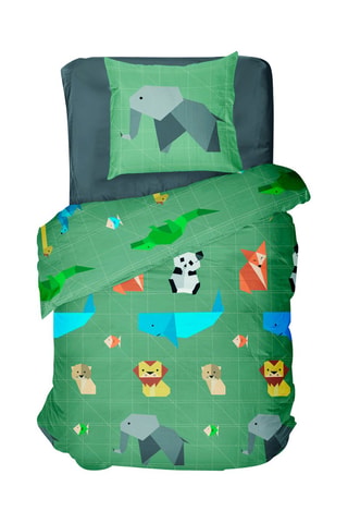 Juego de nórdico de algodón 57 hilos/cm² Origatoon -  
Caqui y gris