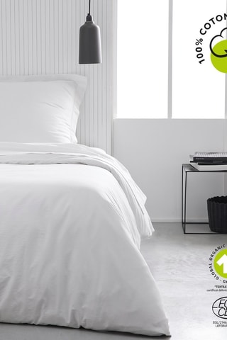 Funda nórdica de algodón orgánico 57 hilos/cm² Today Organic - Blanco