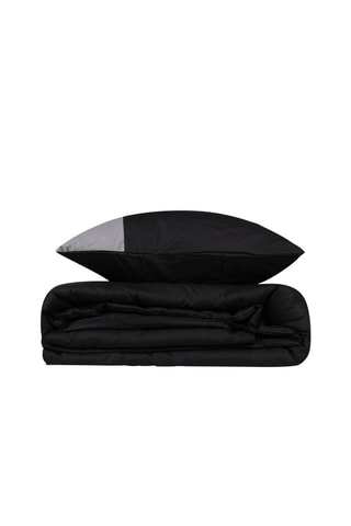 Juego de nórdico de algodón 57 hilos/cm² Plain - Negro