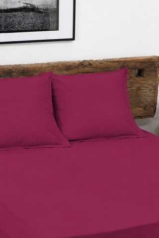 Juego de sábanas 57 hilos/cm²- Fucsia